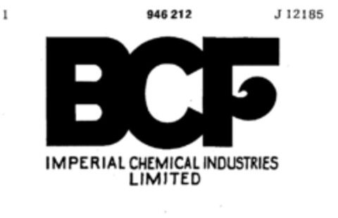 BCF IMPERIAL CHEMICAL INDUSTRIES LIMITED Logo (DPMA, 18.08.1975)