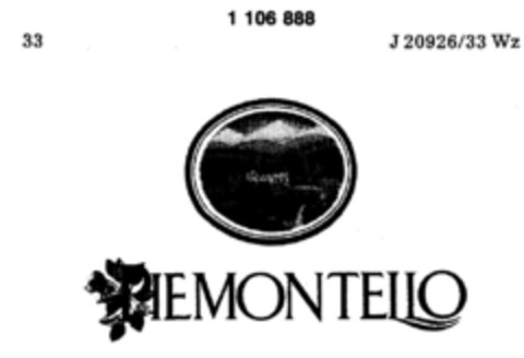 PIEMONTELLO Logo (DPMA, 04/28/1986)