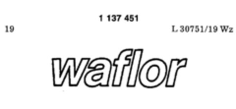 waflor Logo (DPMA, 23.01.1988)