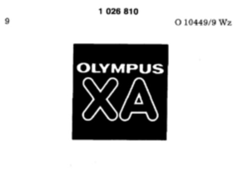 OLYMPUS XA Logo (DPMA, 09.06.1981)