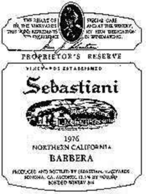 Sebastiani BARBERA Logo (DPMA, 27.07.1982)