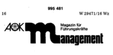 AOK Management Logo (DPMA, 23.03.1979)