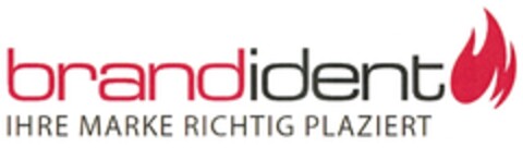 brandident IHRE MARKE RICHTIG PLAZIERT Logo (DPMA, 21.01.2011)