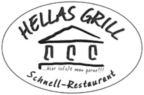 HELLAS GRILL ...hier is(s)t man gerne!!! Schnell-Restaurant Logo (DPMA, 17.04.2013)