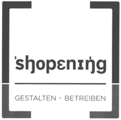 shopening GESTALTEN BETREIBEN Logo (DPMA, 29.09.2016)