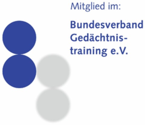 Mitglied im: Bundesverband Gedächtnis- training e.V. Logo (DPMA, 04/21/2023)