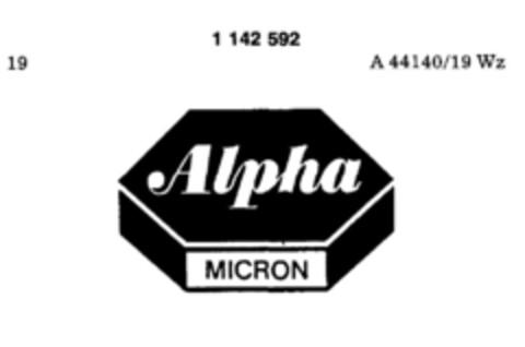Alpha MICRON Logo (DPMA, 11.02.1988)