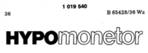 HYPOmonetor Logo (DPMA, 03/24/1980)