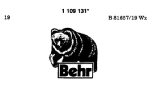 Behr Logo (DPMA, 29.04.1987)