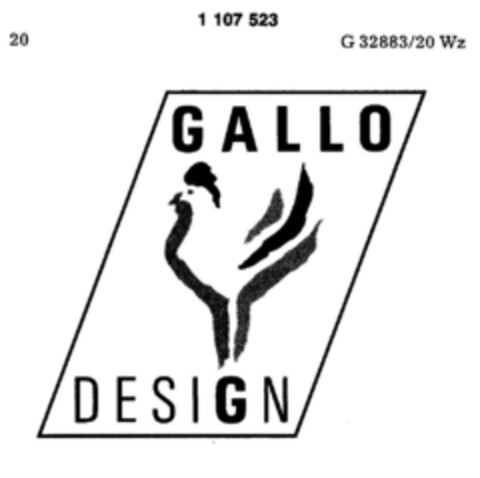 GALLO DESIGN Logo (DPMA, 12/24/1985)