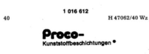Proco-Kunststoffbeschichtungen Logo (DPMA, 01/30/1980)