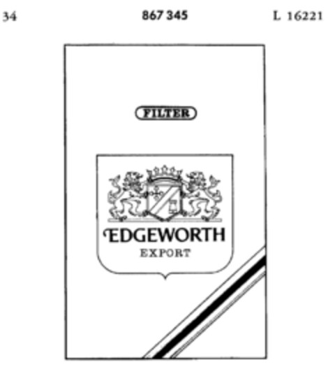 EDGEWORTH EXPORT Logo (DPMA, 03/13/1969)