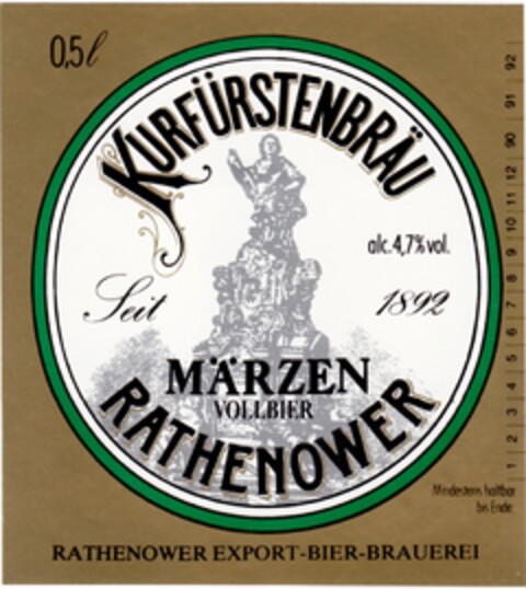 KURFUERSTENBRAEU Logo (DPMA, 05.01.1991)