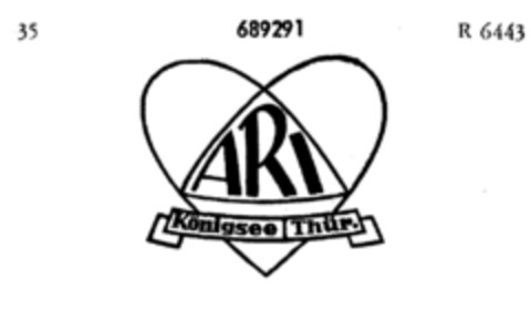 ARI Königsee/Thür. Logo (DPMA, 26.05.1954)