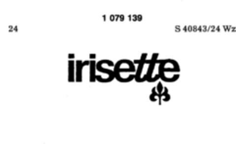 irisette Logo (DPMA, 29.08.1984)