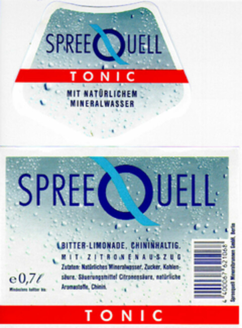 SPREEQUELL TONIC Logo (DPMA, 23.11.1991)