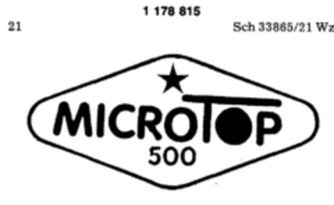 MICROTOP 500 Logo (DPMA, 01.12.1987)