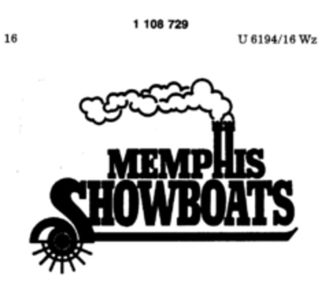 MEMPHIS SHOWBOATS Logo (DPMA, 14.12.1983)