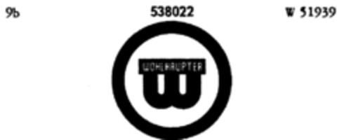 WOHLHAUPTER W Logo (DPMA, 07/06/1940)