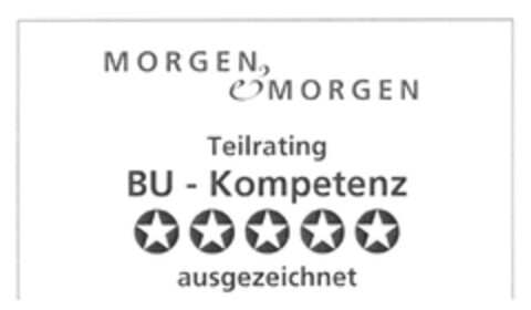 MORGEN & MORGEN Teilrating BU-Kompetenz ausgezeichnet Logo (DPMA, 14.02.2007)