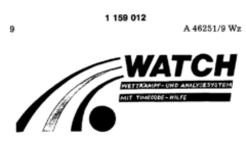 WATCH WETTKAMPF-UND ANALYSESYSTEM Logo (DPMA, 04/19/1989)