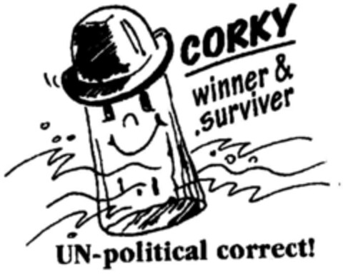 CORKY winner & surviver UN-political correct! Logo (DPMA, 25.04.2000)