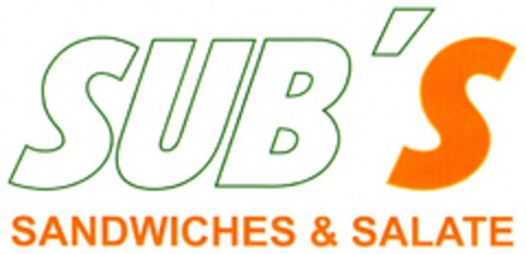 SUB´S SANDWICHES & SALATE Logo (DPMA, 19.03.2011)