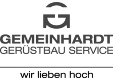 GEMEINHARDT GERÜSTBAU SERVICE wir lieben hoch Logo (DPMA, 01/23/2013)