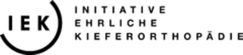 IEK INITIATIVE EHRLICHE KIEFERORTHOPÄDIE Logo (DPMA, 08.11.2023)