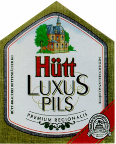 Hütt LUXUS PILS Logo (DPMA, 10.09.1996)