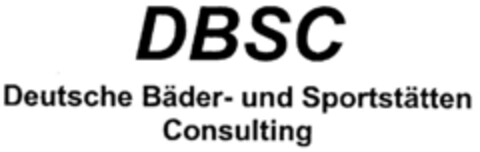 DBSC Deutsche Bäder- und Sportstätten Consulting Logo (DPMA, 07.12.1998)