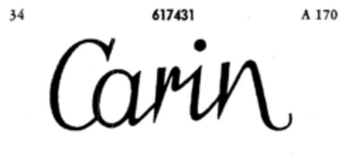 Carin Logo (DPMA, 14.12.1949)