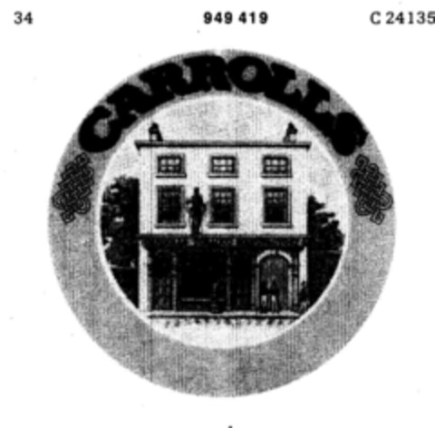 CARROLLS Logo (DPMA, 15.06.1974)