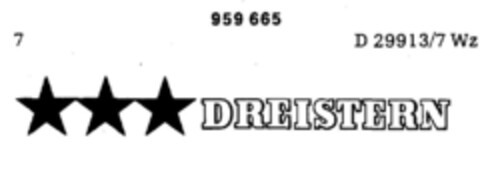 DREISTERN Logo (DPMA, 21.11.1975)