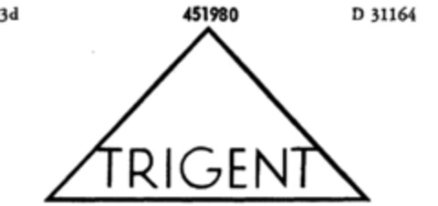 TRIGENT Logo (DPMA, 07.05.1932)