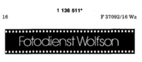 Fotodienst Wolfson Logo (DPMA, 01/13/1989)