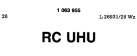 RC UHU Logo (DPMA, 17.11.1983)