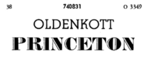 OLDENKOTT PRINCETON Logo (DPMA, 07.09.1959)