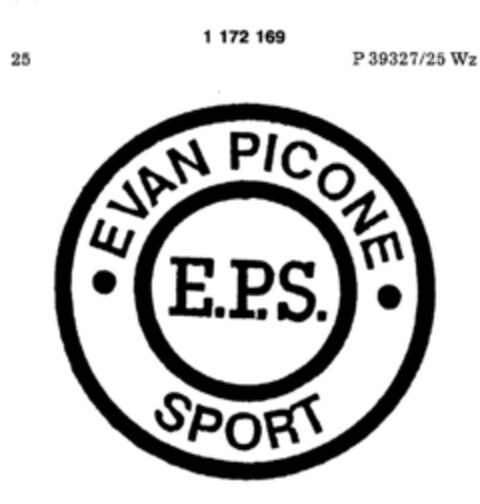 E.P.S.  EVAN PICONE SPORT Logo (DPMA, 31.03.1990)