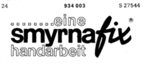 smyrnafix handarbeit Logo (DPMA, 28.01.1974)