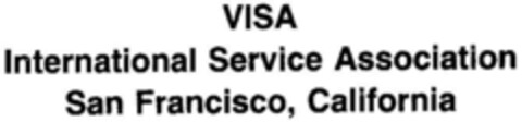 VISA International Service Association San Francisco, California Logo (DPMA, 02.04.1979)