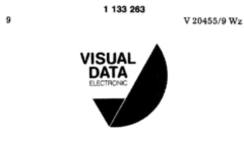 VISUAL DATA ELECTRONIC Logo (DPMA, 08.10.1987)