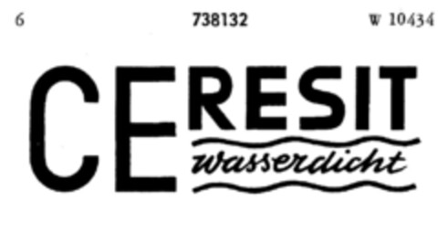 CERESIT wasserdicht Logo (DPMA, 02/17/1959)