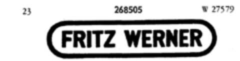 FRITZ WERNER Logo (DPMA, 04/29/1921)