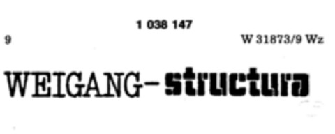 WEIGANG-structura Logo (DPMA, 10/20/1981)