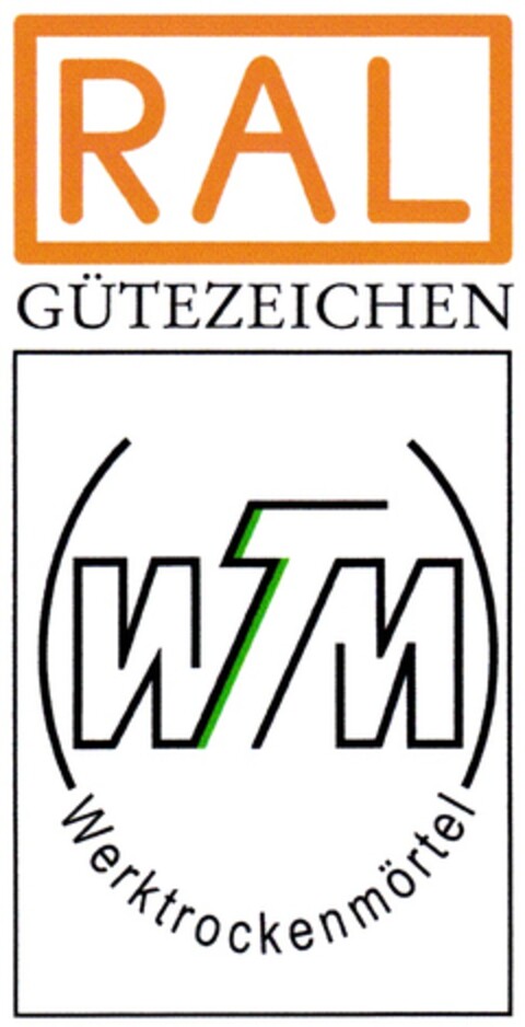 RAL GÜTEZEICHEN WTM Werktrockenmörtel Logo (DPMA, 26.09.2012)