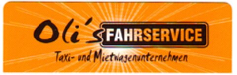 Oli's FAHRSERVICE Taxi- und Mietwagenunternehmen Logo (DPMA, 18.03.2014)