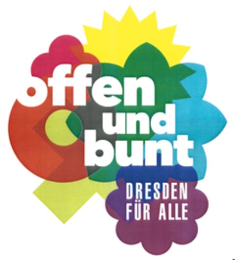 offen und bunt DRESDEN FÜR ALLE Logo (DPMA, 12/22/2015)