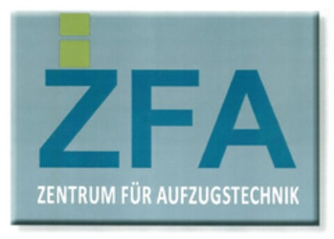 ZFA ZENTRUM FÜR AUFZUGSTECHNIK Logo (DPMA, 14.09.2017)