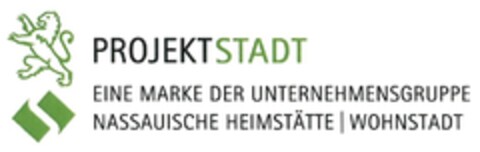 PROJEKTSTADT EINE MARKE DER UNTERNEHMENSGRUPPE NASSAUISCHE HEIMSTÄTTE | WOHNSTADT Logo (DPMA, 13.11.2017)